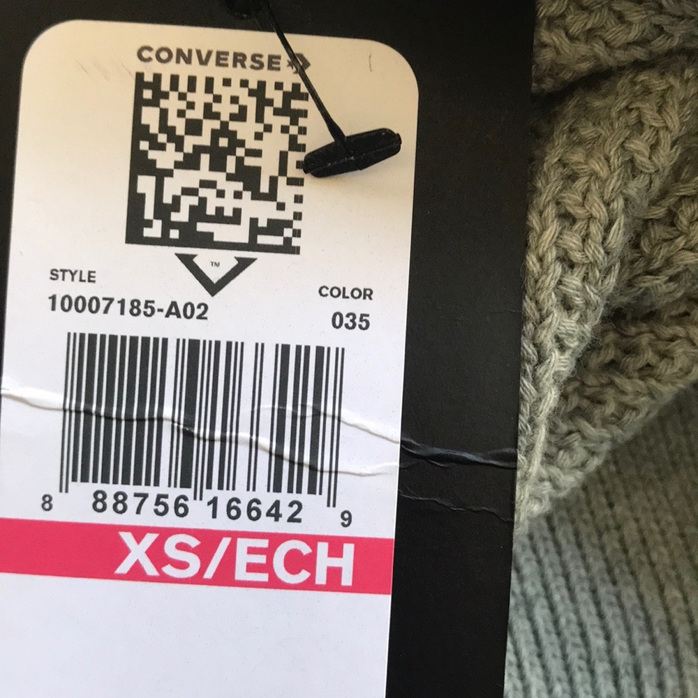NWT Converse Women’s Sweater Knit Mock Grey - Picture 8 of 8